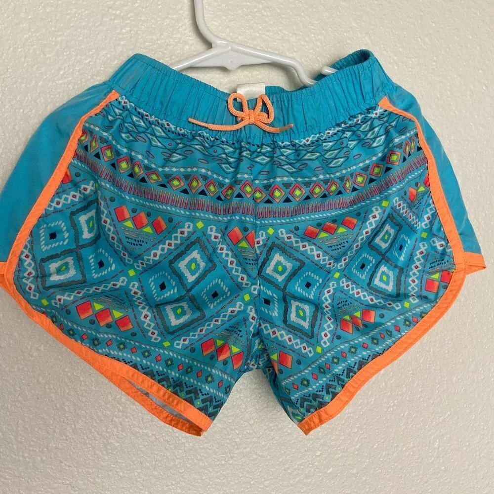 OshKosh B’Gosh Swimsuit Cover Up Swim Trunks Girl Shorts Size 7 Like NEW
